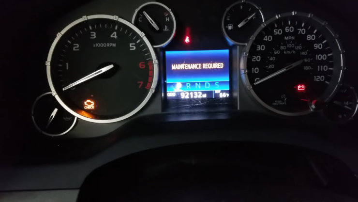 How to reset maintenance required light Toyota Tundra