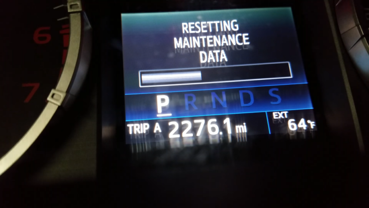 resetting maintenance data